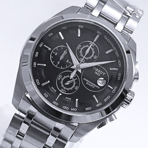New-Beautiful Tissot Tachymeter Chronograph Men's Swiss Quartz 44mm Wristwatch - Picture 1 of 7